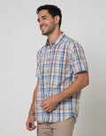 Watchout Casual Check Print Kemeja Pria