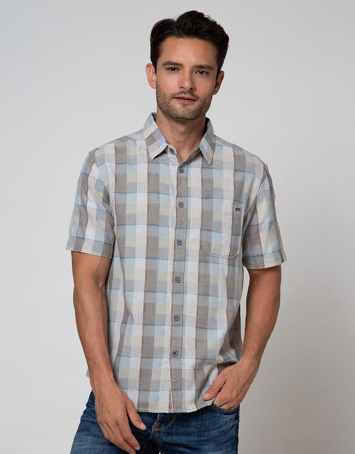 Watchout Casual Short Sleeve Shirt Full Button