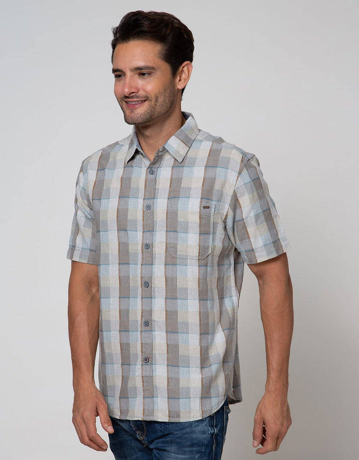 Watchout Casual Short Sleeve Shirt Full Button
