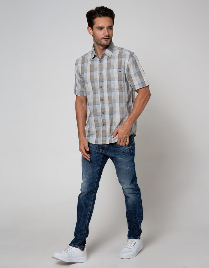 Watchout Casual Short Sleeve Shirt Full Button