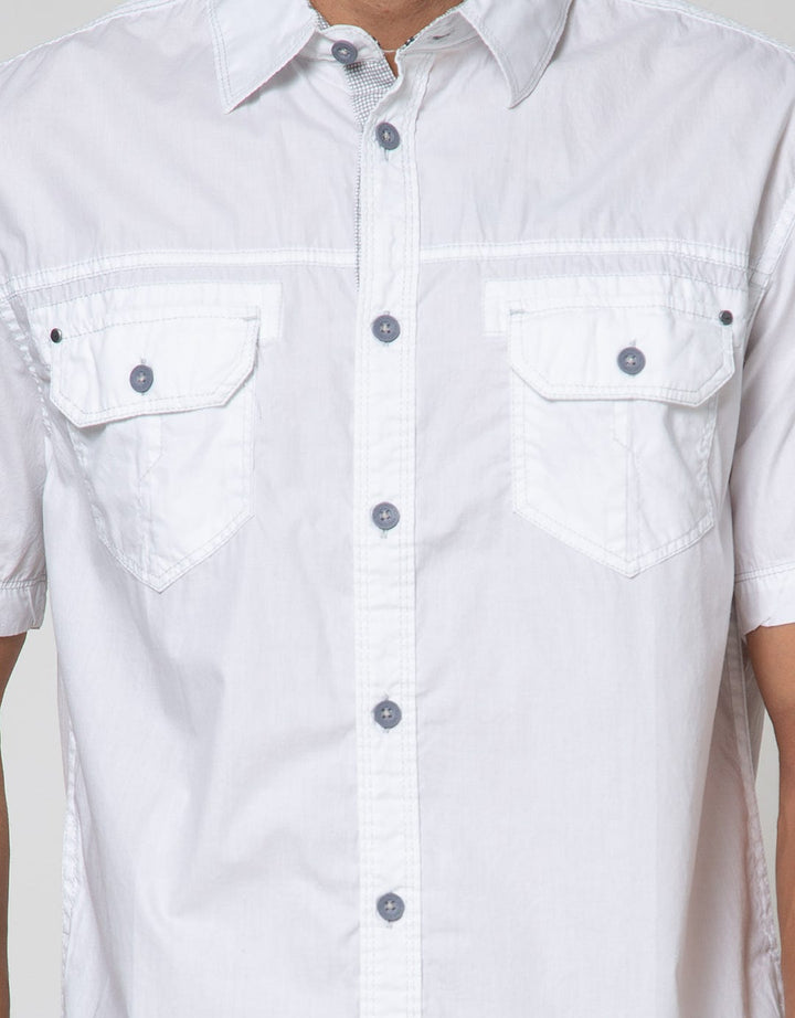 Watchout Casual Kemeja Lengan Pendek Double Pocket