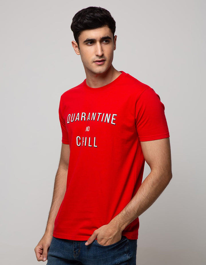 T Zone Short Sleeve T-Shirt Big Size Print Quarantine