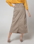 Triset Casual Full Front Button Skirt 