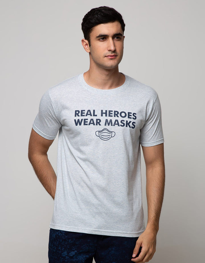 T Zone Short Sleeve T-Shirt Big Size Print Wear Masks