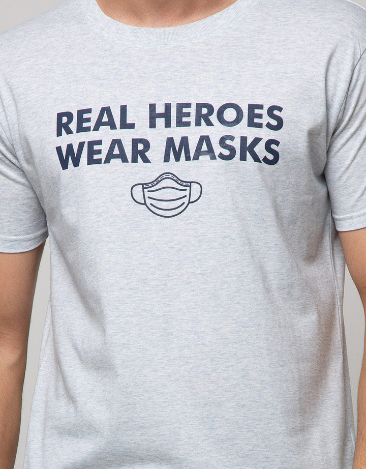 T Zone Short Sleeve T-Shirt Big Size Print Wear Masks