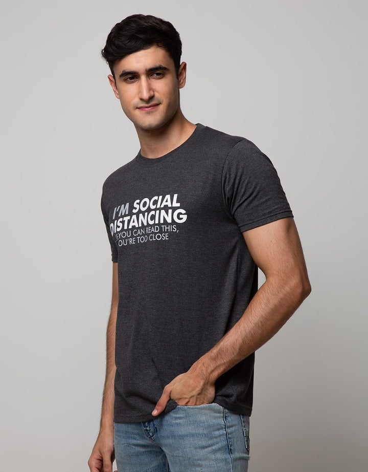 T Zone Short Sleeve T-Shirt Big Size Print Too Close