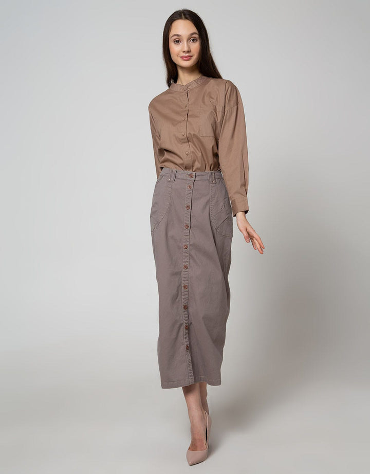 Triset Ladies Casual Rok Full Kancing