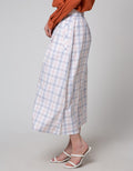 Triset Casual Plaid Checks Rok Wanita