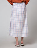 Triset Casual Plaid Checks Rok Wanita