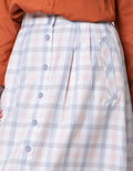 Triset Casual Plaid Checks Rok Wanita