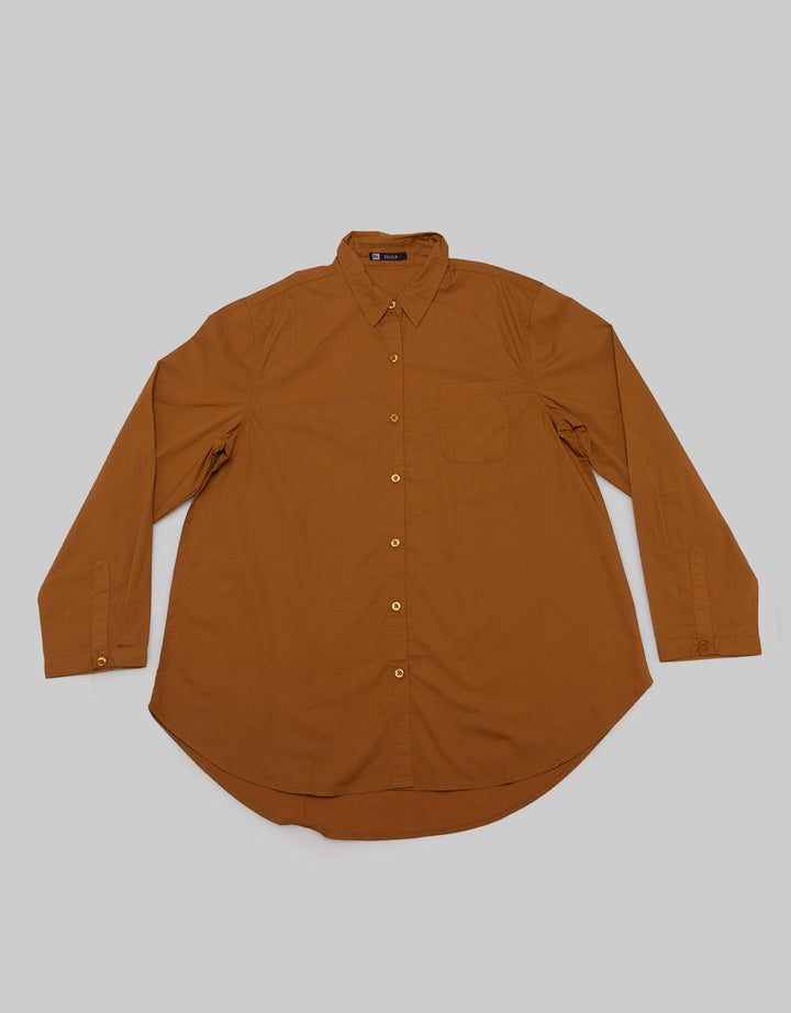 Geela Casual Plain Kemeja Wanita