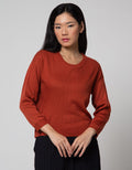 Triset Casual Textured Sweater Wanita