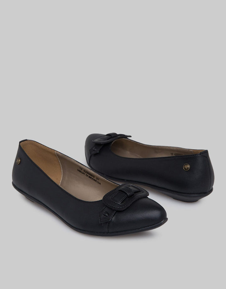 Triset Sepatu Loafer Belt Ribbon Detail