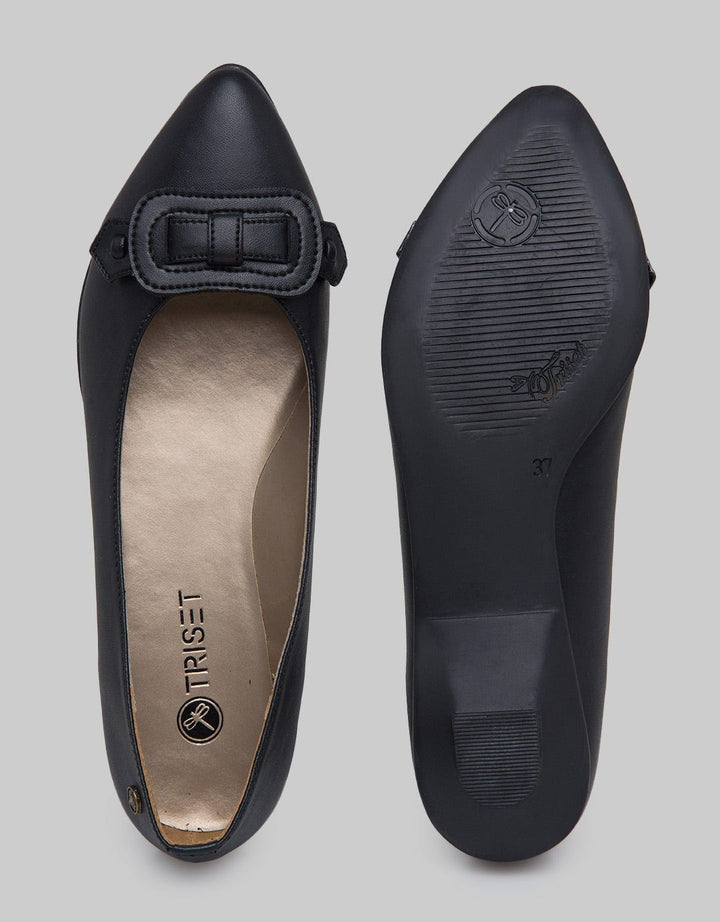 Triset Sepatu Loafer Belt Ribbon Detail