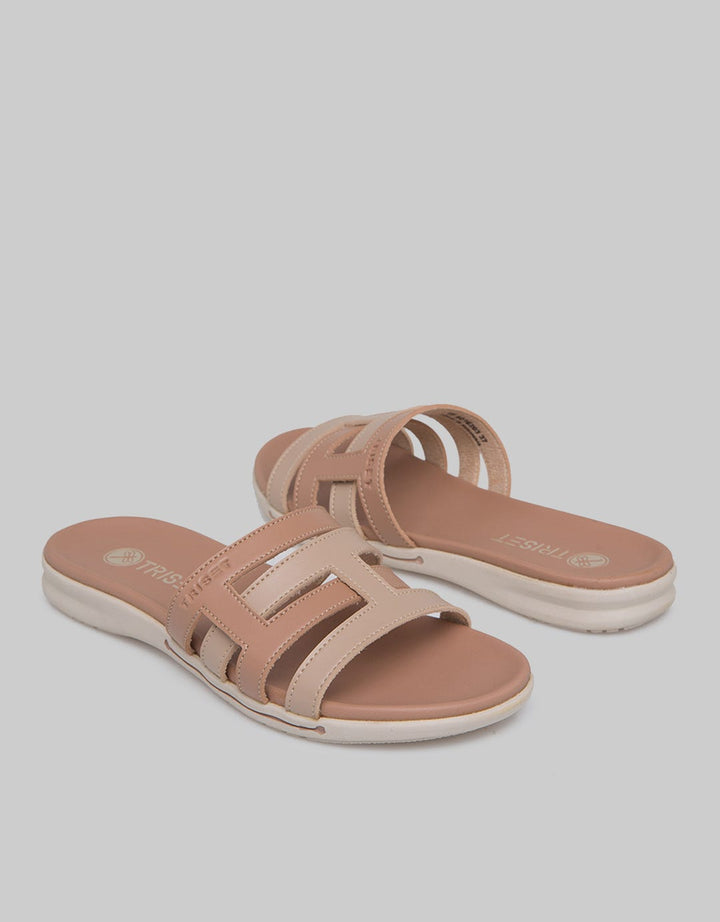 Triset Sandal Slip On Strap Kombinasi
