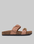 Fladeo Chain Gold Detail Women's Slide Sandals