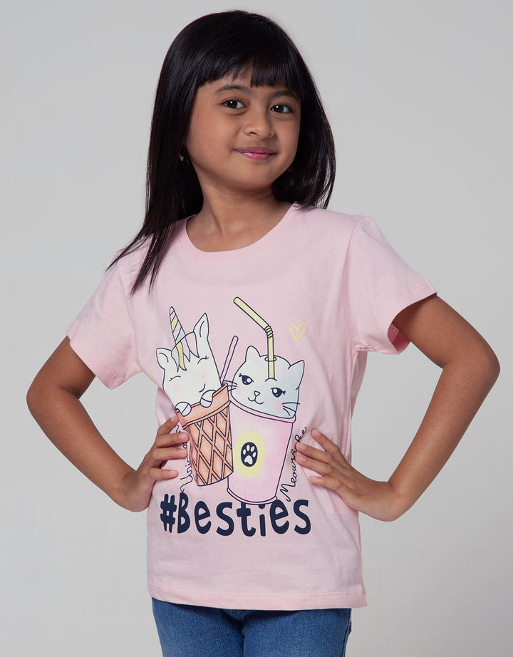 Little M Short Sleeve T-Shirt Besties Glass