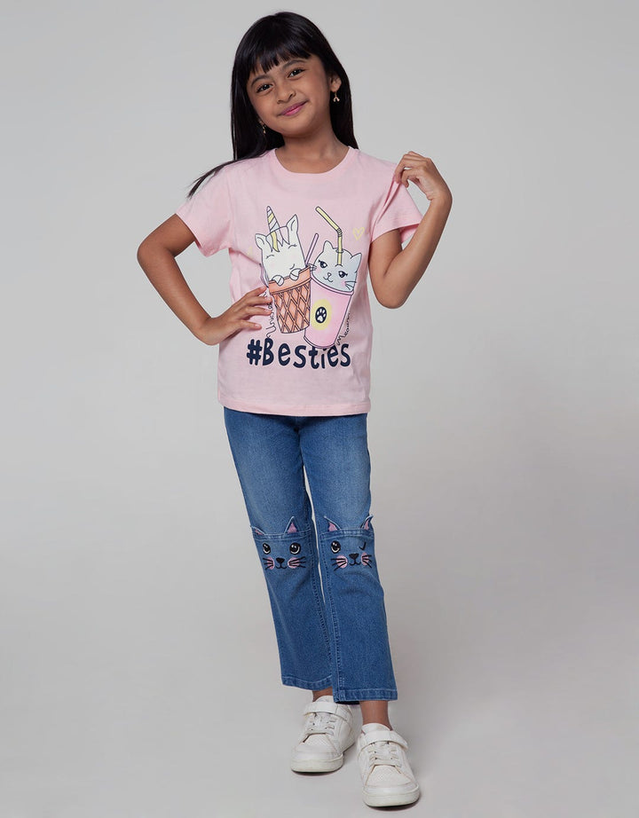 Little M Short Sleeve T-Shirt Besties Glass