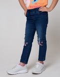 Little M Jegging Denim Unicorn Bordir Lutut