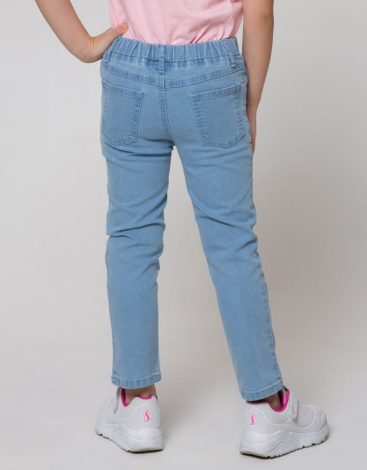 Little M Denim Jeggings Embroidered Bunny Stars