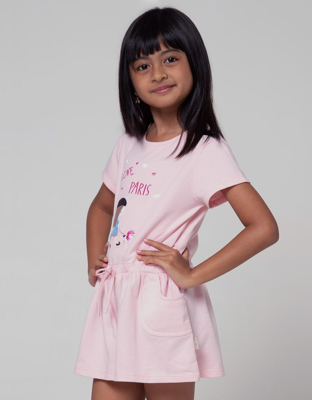 Little M Short Sleeve Jumpsuit Nonik Paris Poodle Serut