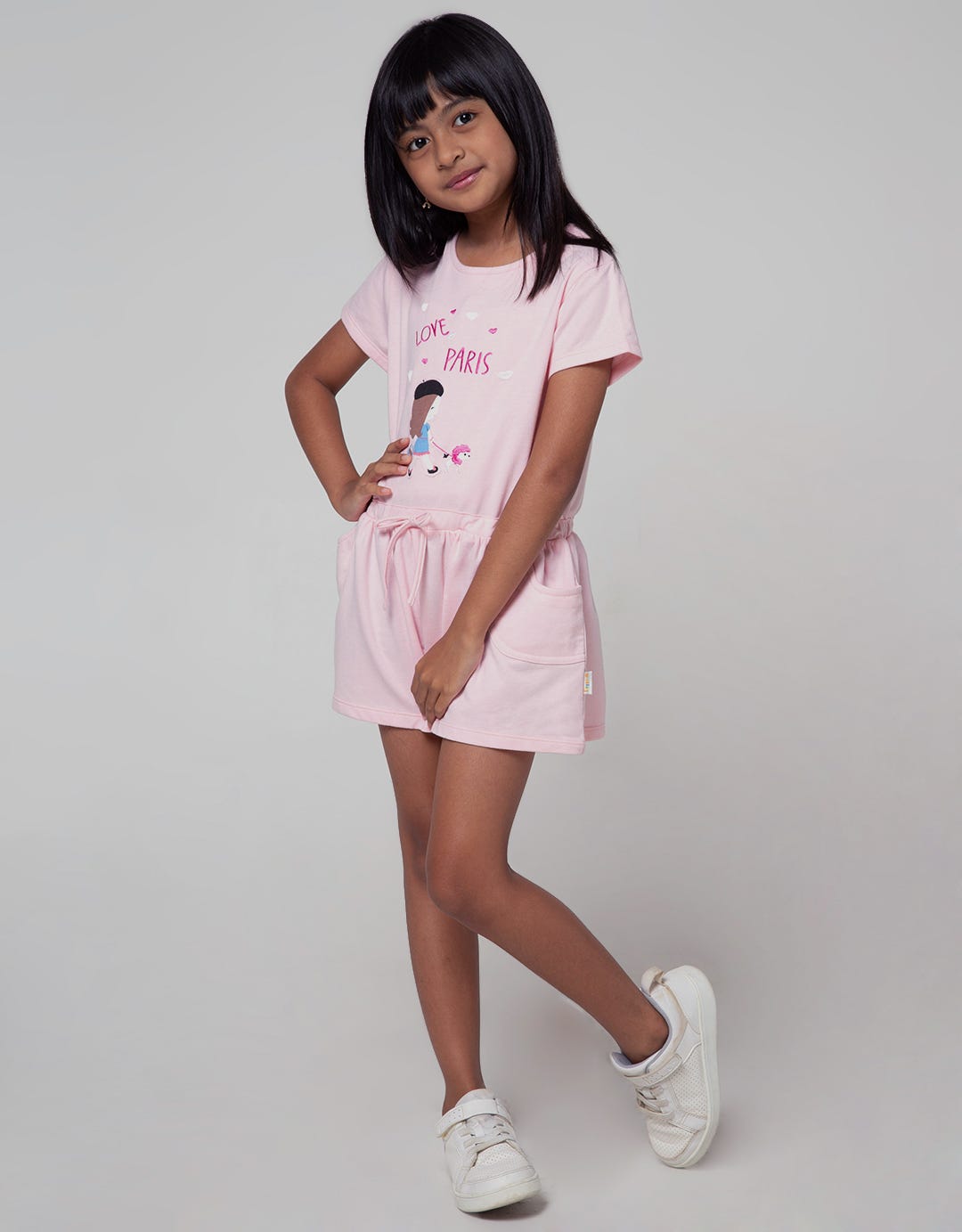 Little M Short Sleeve Jumpsuit Nonik Paris Poodle Serut