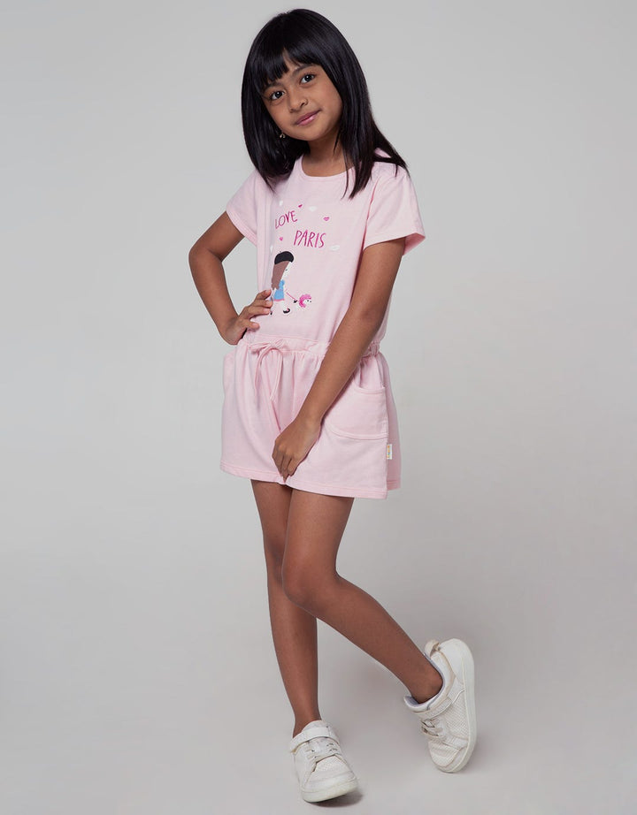 Little M Short Sleeve Jumpsuit Nonik Paris Poodle Serut