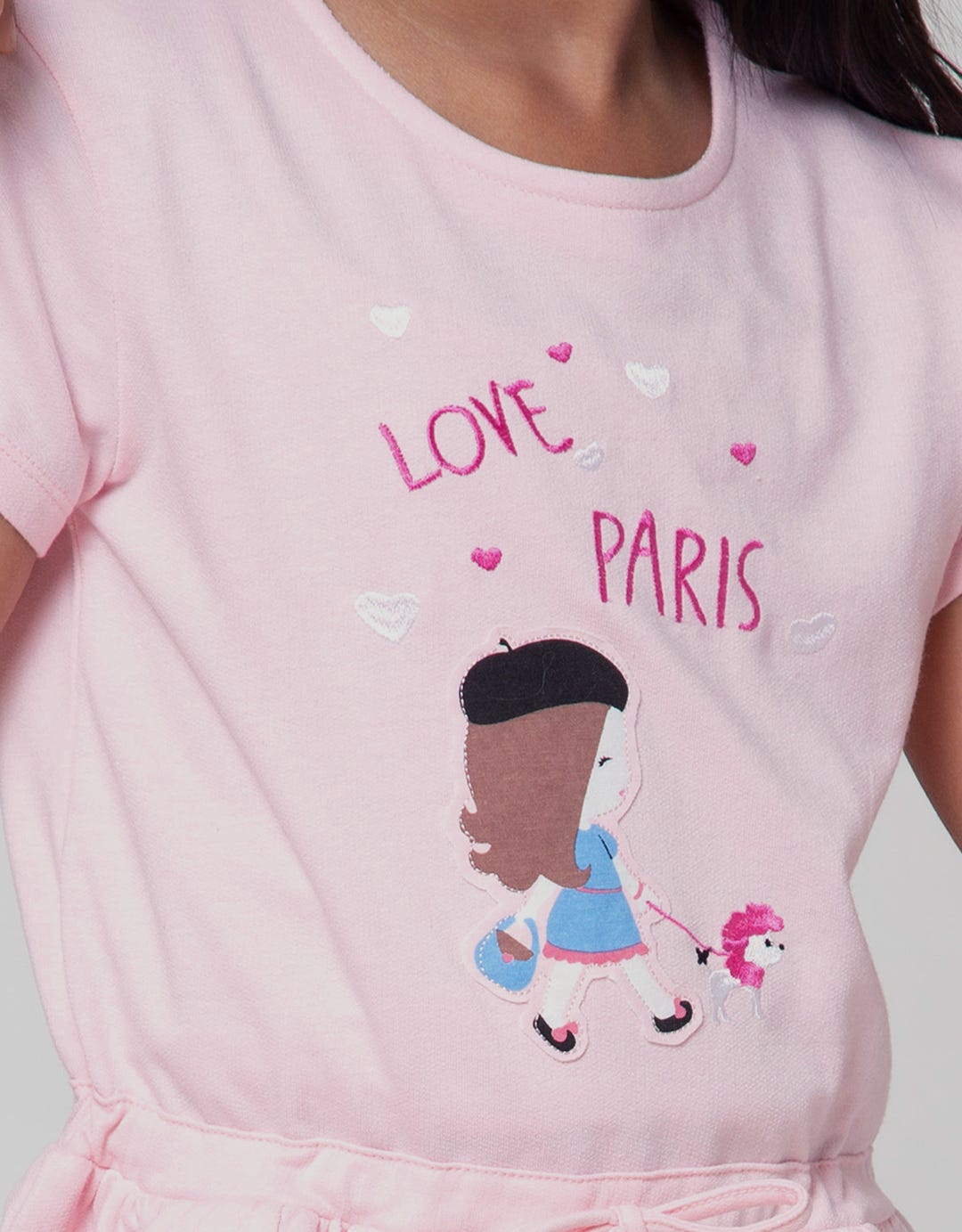 Little M Short Sleeve Jumpsuit Nonik Paris Poodle Serut