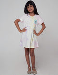 Little M Short Sleeve Midi Dress Daily Tie Dye Sablon Bear