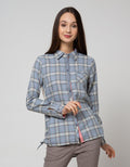 Triset Ladies Casual Blouse Plaid Look
