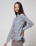 Triset Ladies Casual Blouse Plaid Look