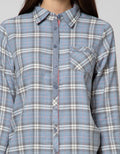 Triset Ladies Casual Blouse Plaid Look