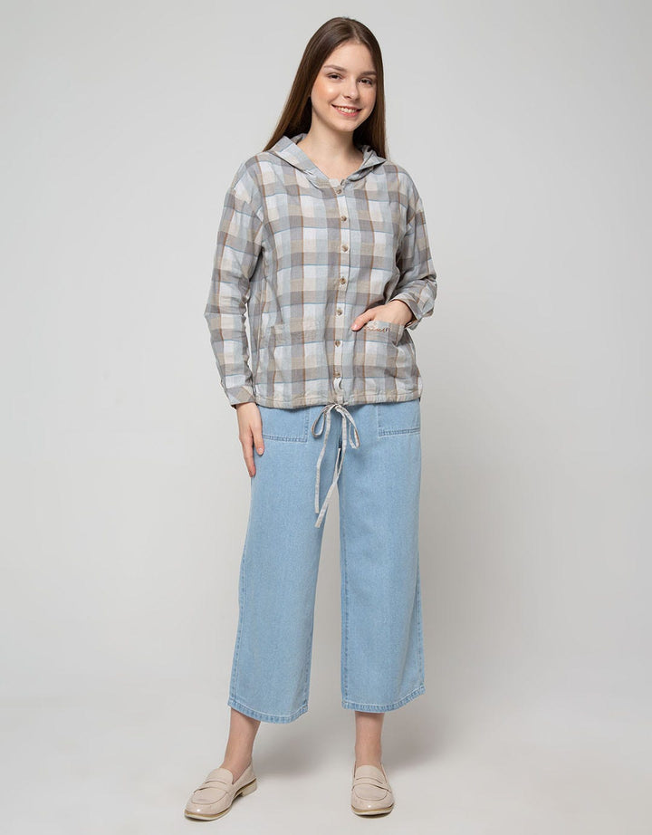 Triset Check Lon Women's Blouse