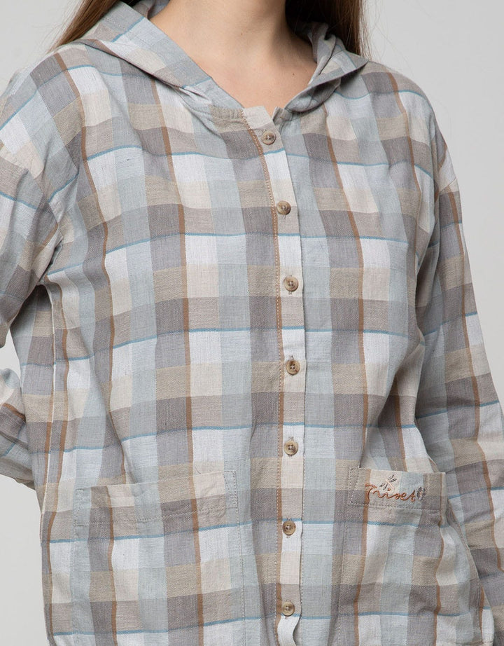 Triset Check Lon Women's Blouse