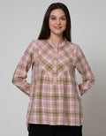 Triset Ladies Plaid Casual Blouse