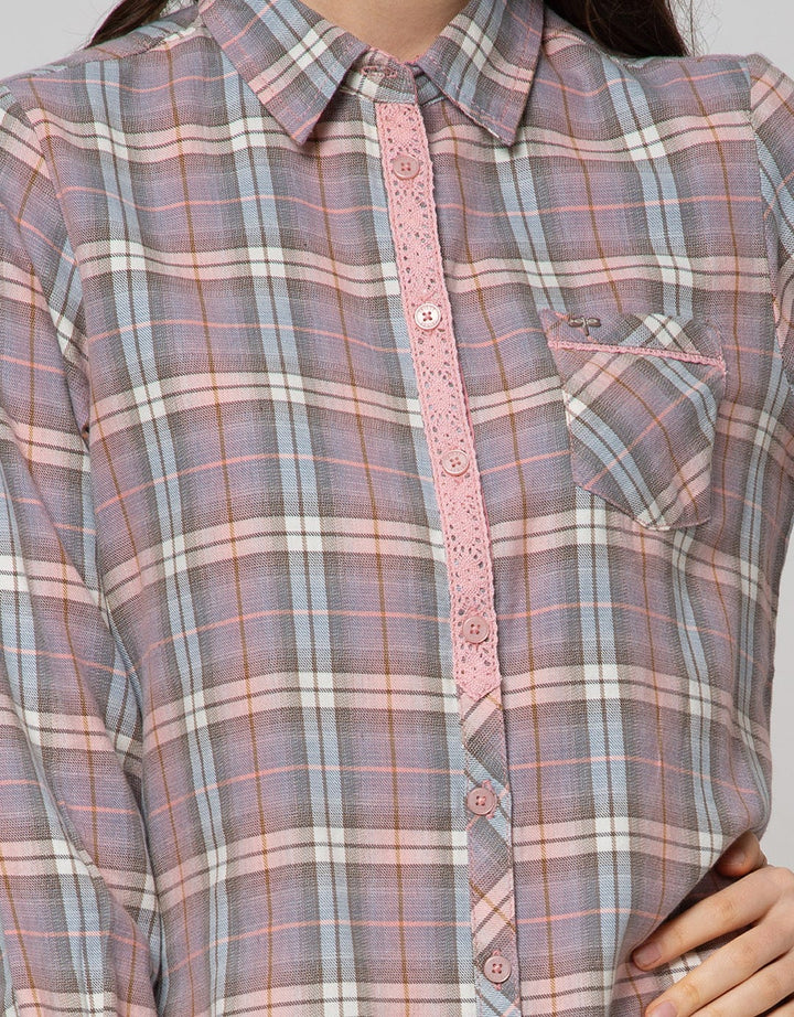 Triset Casual Plaid Blouse
