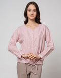 Triset Casual Blouse Print Garis