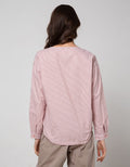 Triset Casual Blouse Print Garis