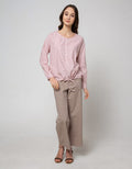 Triset Casual Blouse Print Garis
