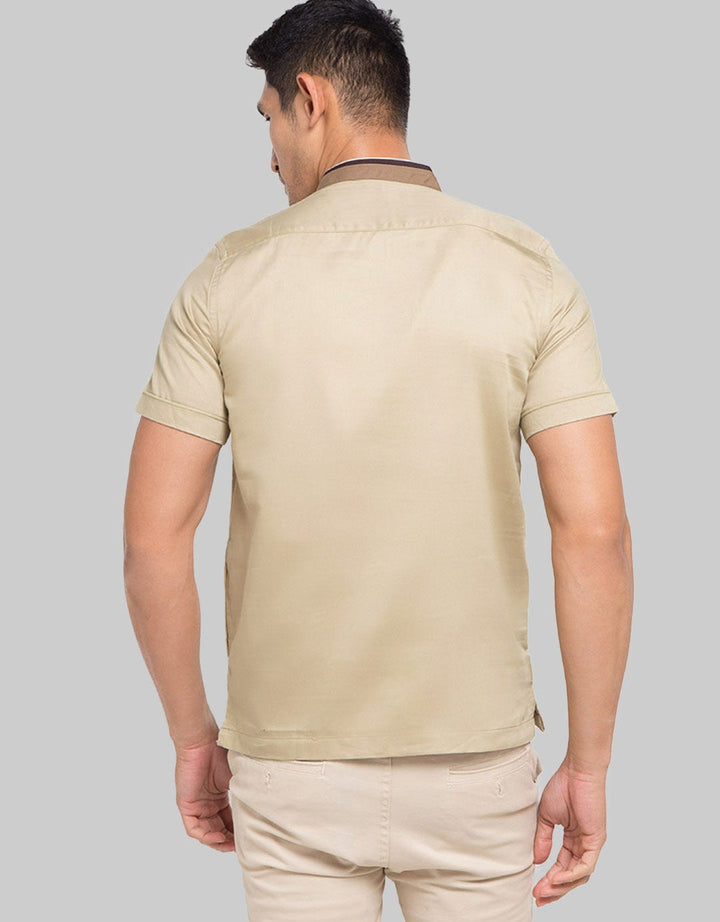 MOC Baju Koko Lengan Pendek Waffel Pria