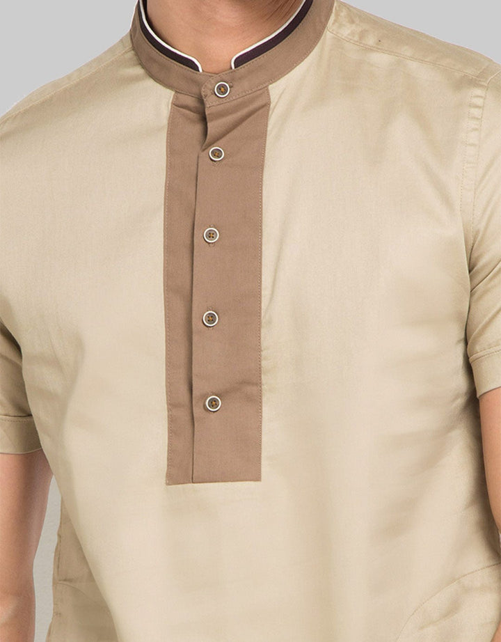 MOC Baju Koko Lengan Pendek Waffel Pria