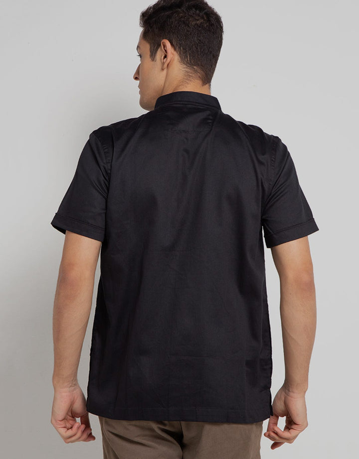 MOC Baju Koko Lengan Pendek Wallback Pria