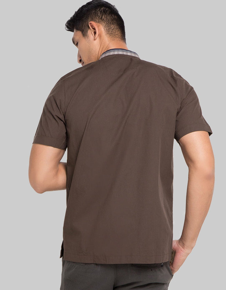 MOC Baju Koko Lengan Pendek Browny Pria