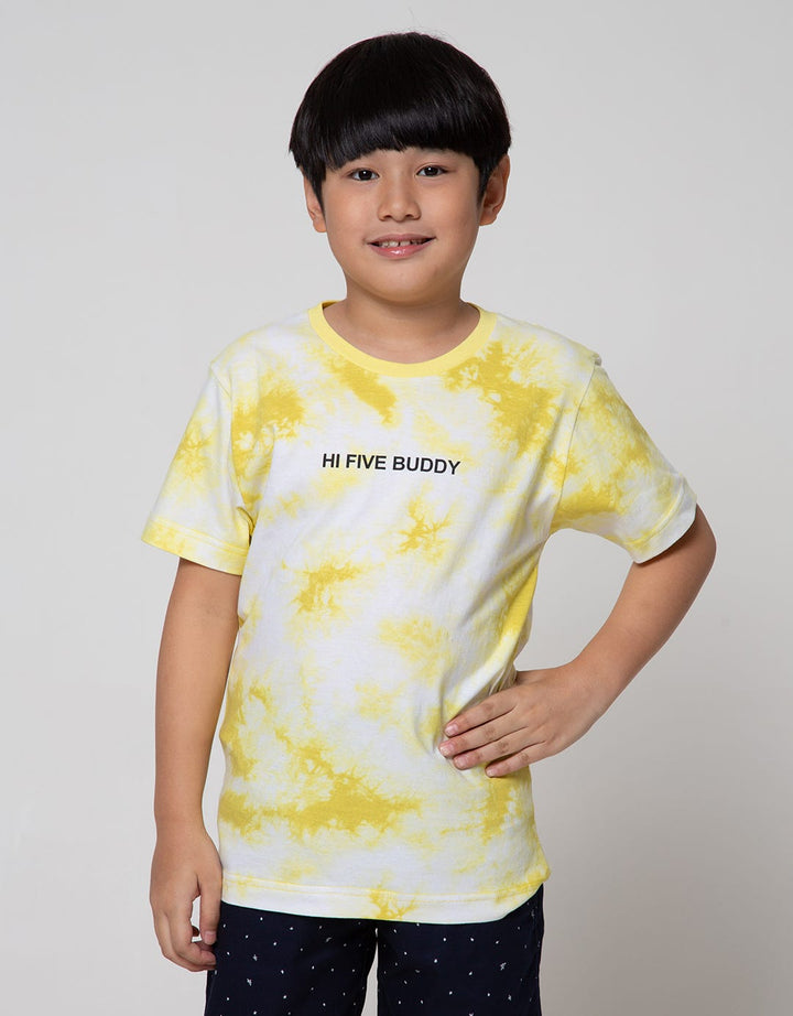 Nevada Short Sleeve T-Shirt Print Tye Dye Yellow