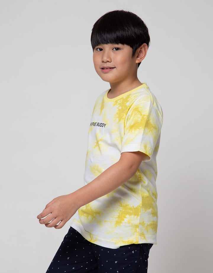 Nevada Short Sleeve T-Shirt Print Tye Dye Yellow