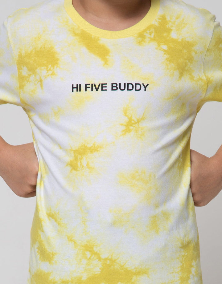 Nevada Short Sleeve T-Shirt Print Tye Dye Yellow