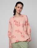 St. Yves 3/4 Blouse Cny Top Flower