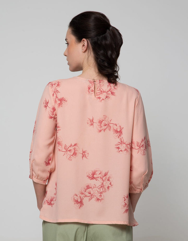 St. Yves 3/4 Blouse Cny Top Flower