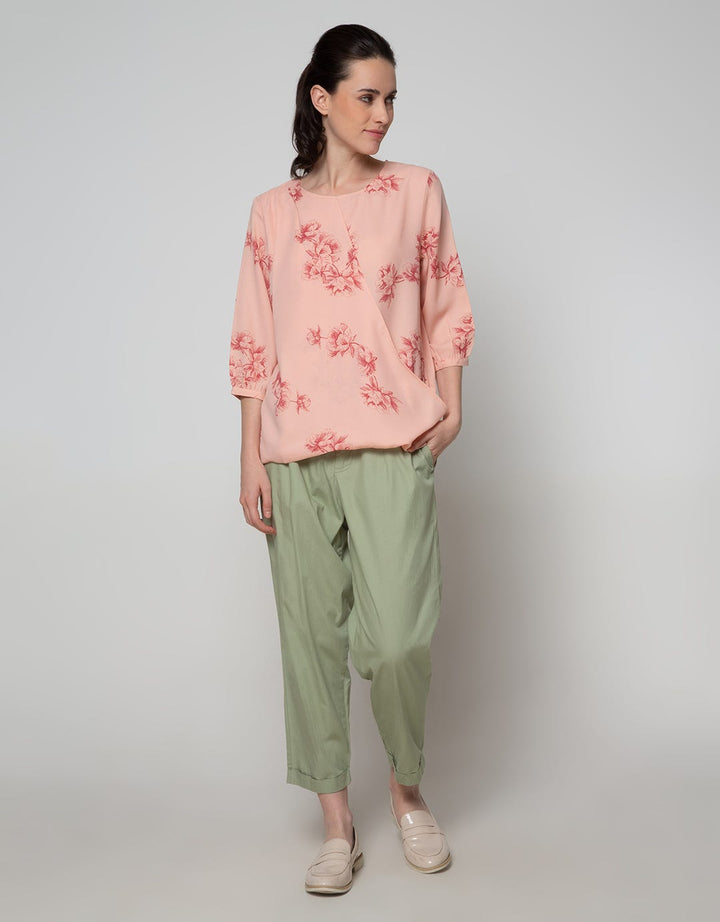 St. Yves 3/4 Blouse Cny Top Flower