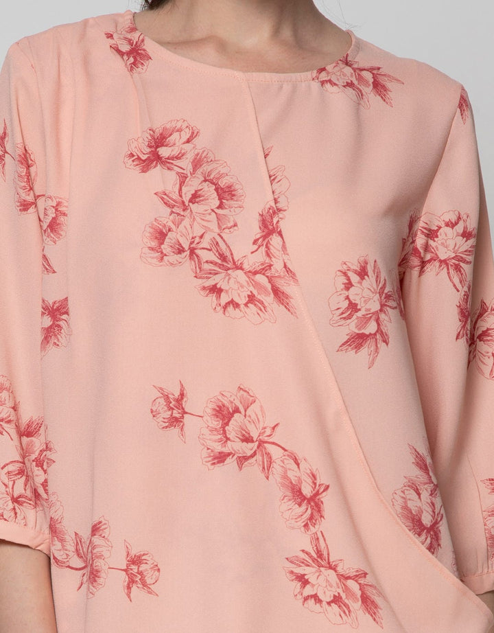 St. Yves 3/4 Blouse Cny Top Flower
